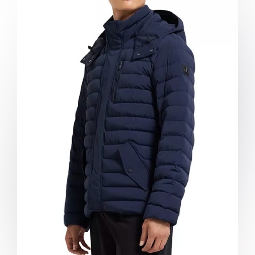 Moose Knuckles Navy Puffer Jacket
